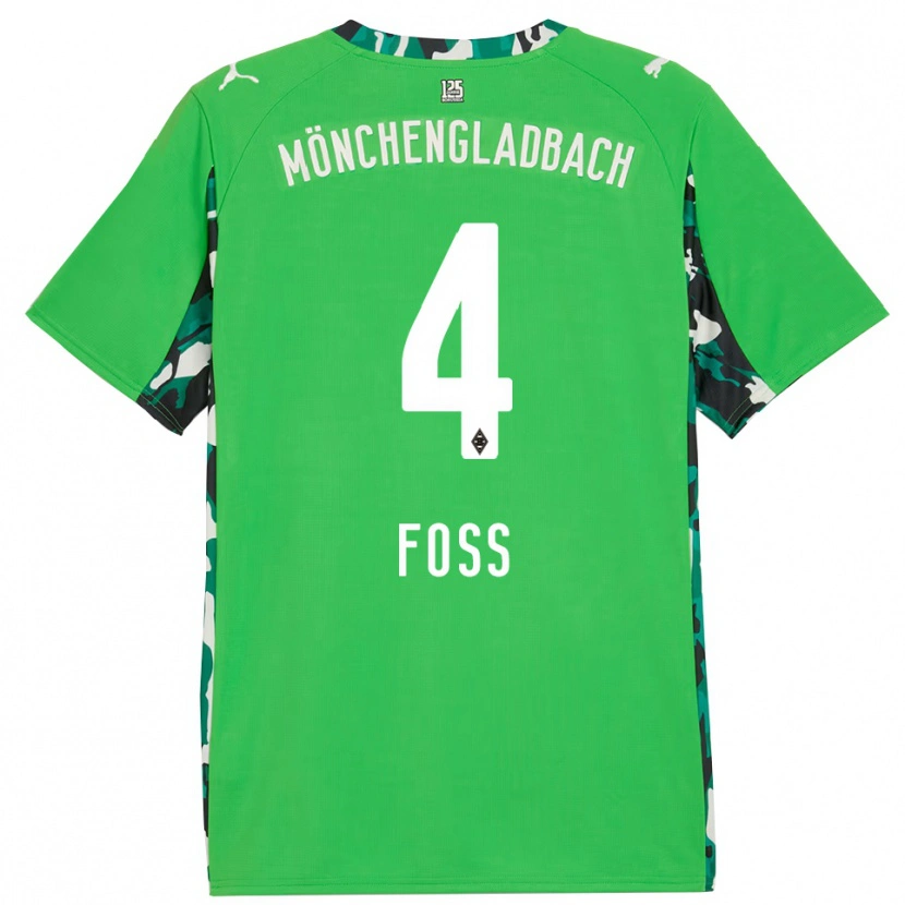 Danxen Hombre Camiseta Jonathan Foss #4 Verde Negro 2ª Equipación 2025/26 La Camisa México