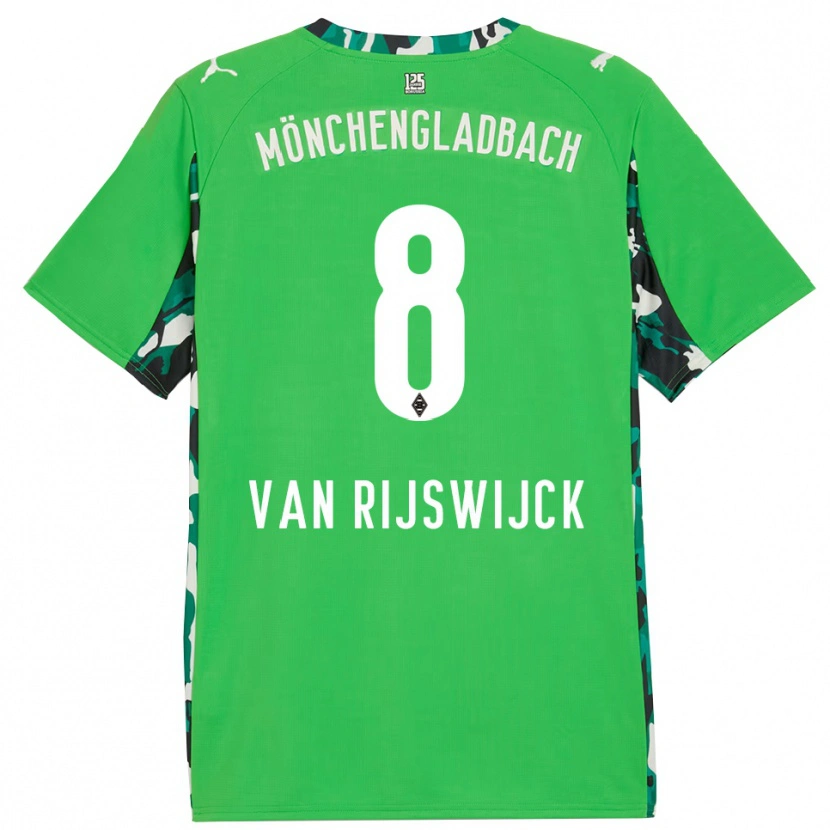 Danxen Hombre Camiseta Britt Van Rijswijck #8 Verde Negro 2ª Equipación 2025/26 La Camisa México