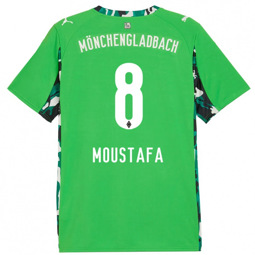 Danxen Hombre Camiseta Moustafa Ashraf Moustafa #8 Verde Negro 2ª Equipación 2025/26 La Camisa México