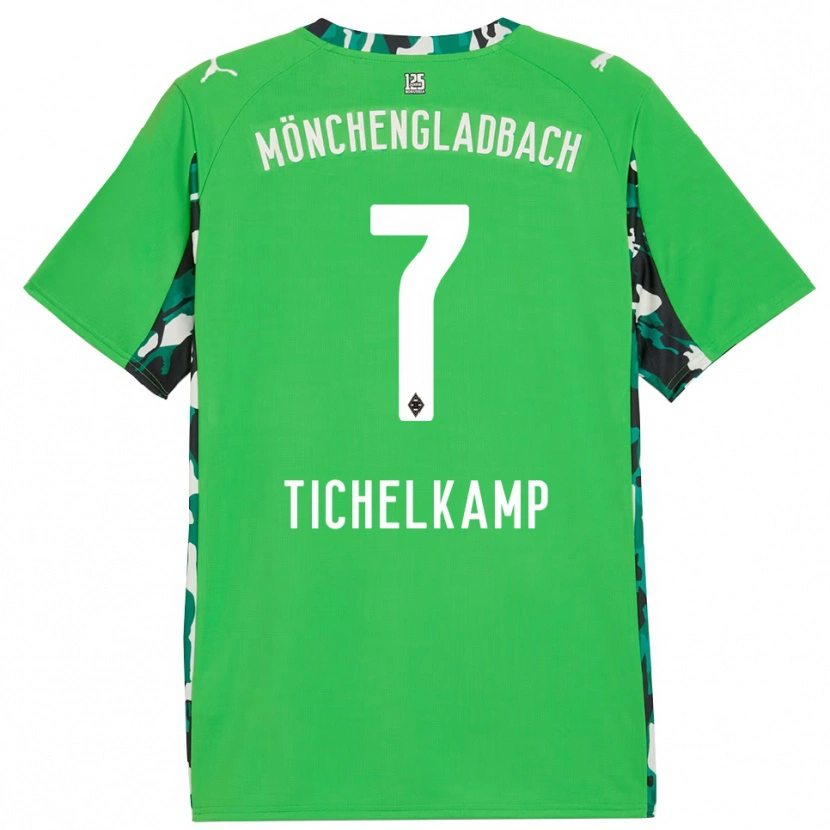 Danxen Hombre Camiseta Emily Tichelkamp #7 Verde Negro 2ª Equipación 2025/26 La Camisa México