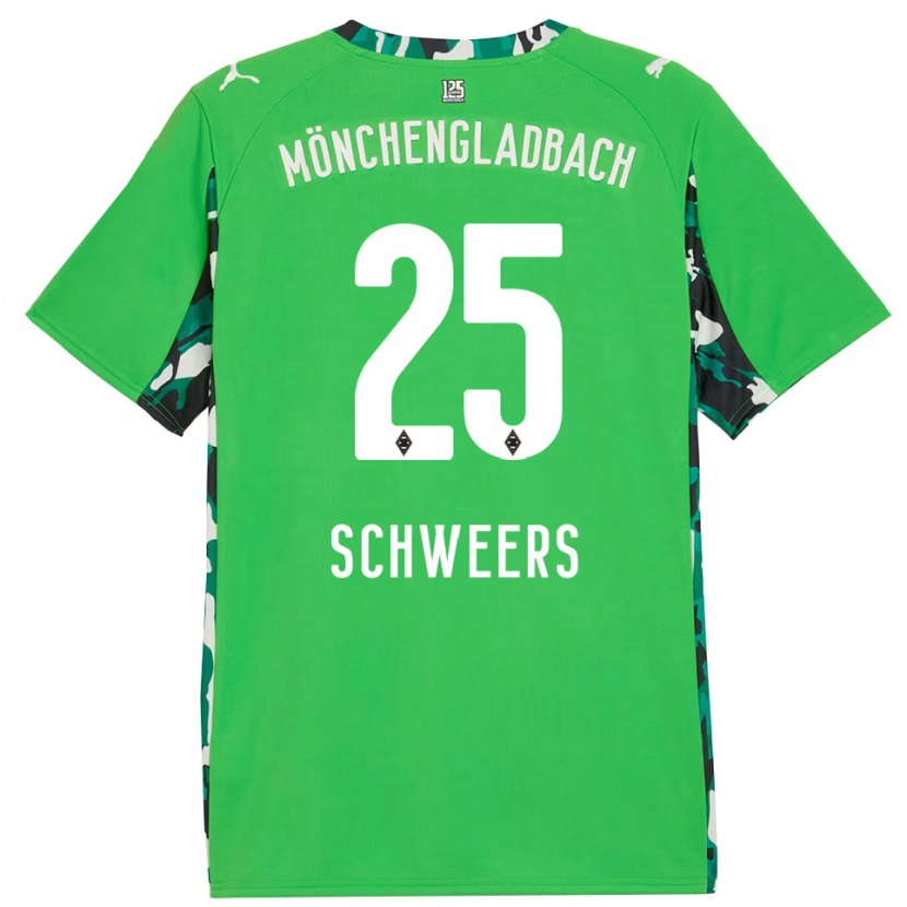 Danxen Hombre Camiseta Lion Schweers #25 Verde Negro 2ª Equipación 2025/26 La Camisa México