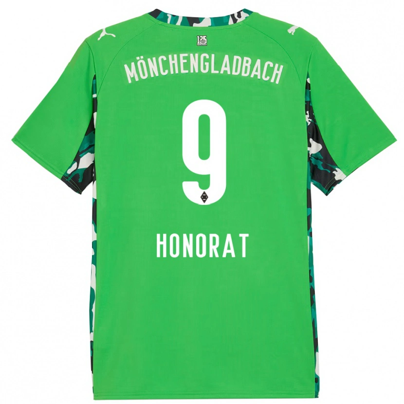 Danxen Hombre Camiseta Franck Honorat #9 Verde Negro 2ª Equipación 2025/26 La Camisa México