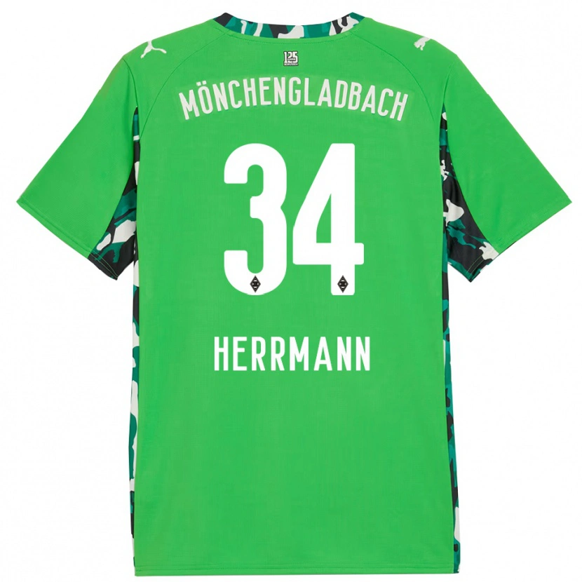 Danxen Hombre Camiseta Charles Herrmann #34 Verde Negro 2ª Equipación 2025/26 La Camisa México