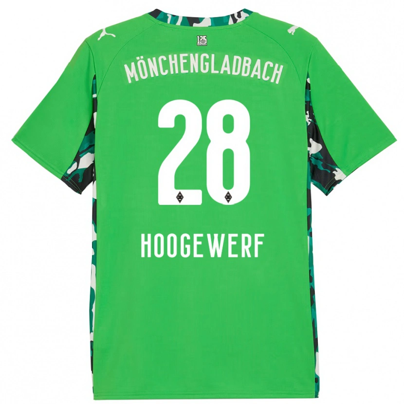 Danxen Hombre Camiseta Dillon Hoogewerf #28 Verde Negro 2ª Equipación 2025/26 La Camisa México