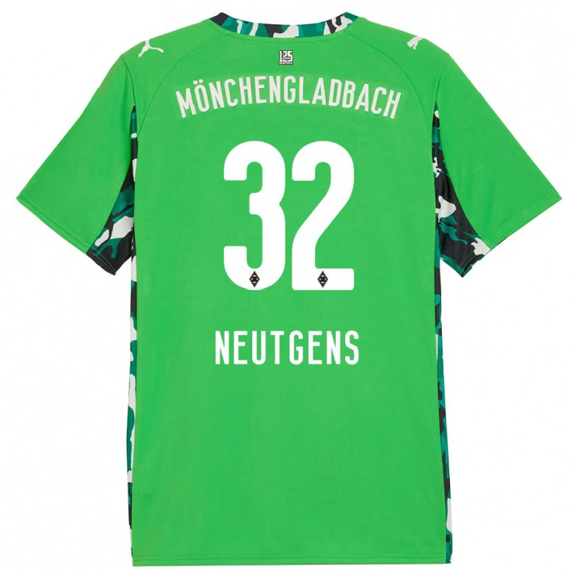 Danxen Hombre Camiseta Maximilian Neutgens #32 Verde Negro 2ª Equipación 2025/26 La Camisa México