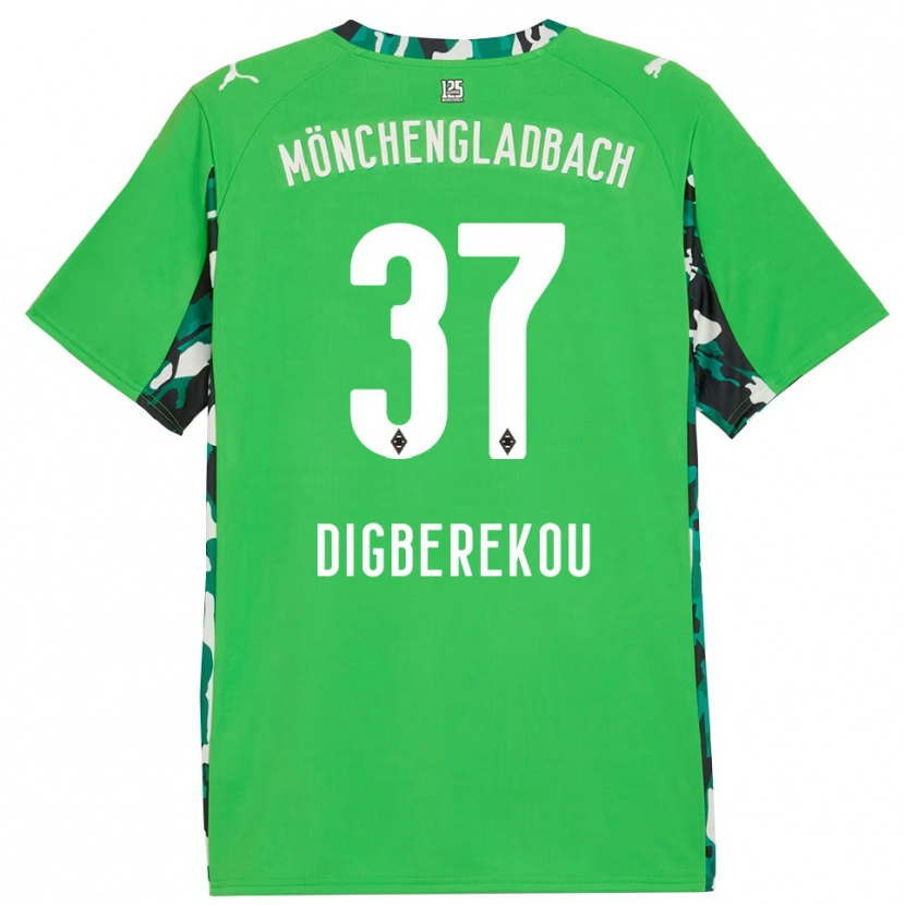 Danxen Hombre Camiseta Ibrahim Digberekou #37 Verde Negro 2ª Equipación 2025/26 La Camisa México