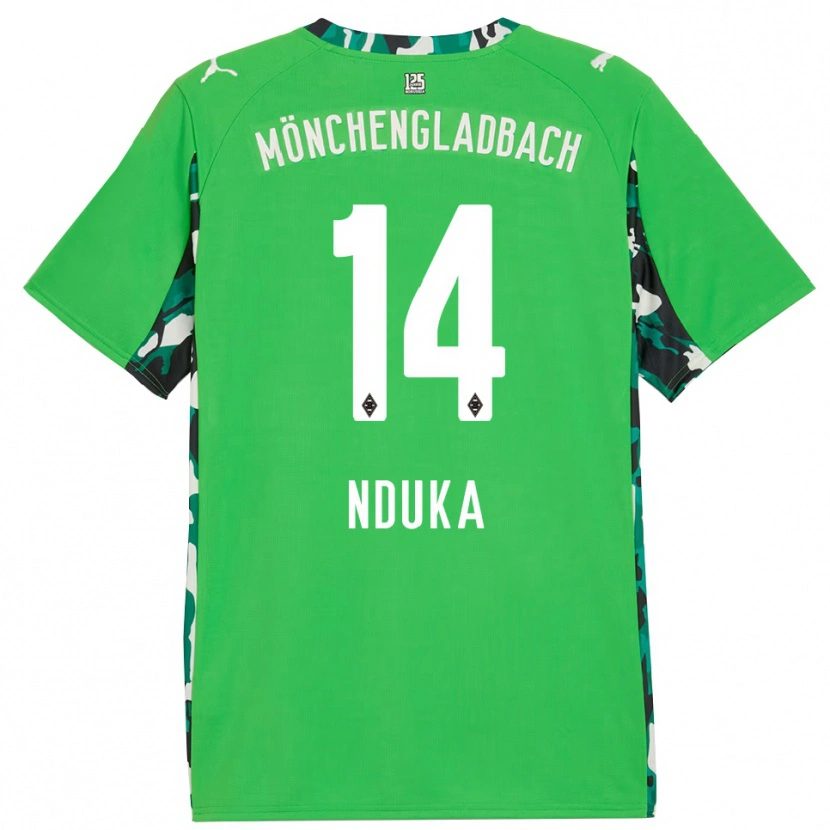 Danxen Hombre Camiseta Michael Nduka #14 Verde Negro 2ª Equipación 2025/26 La Camisa México