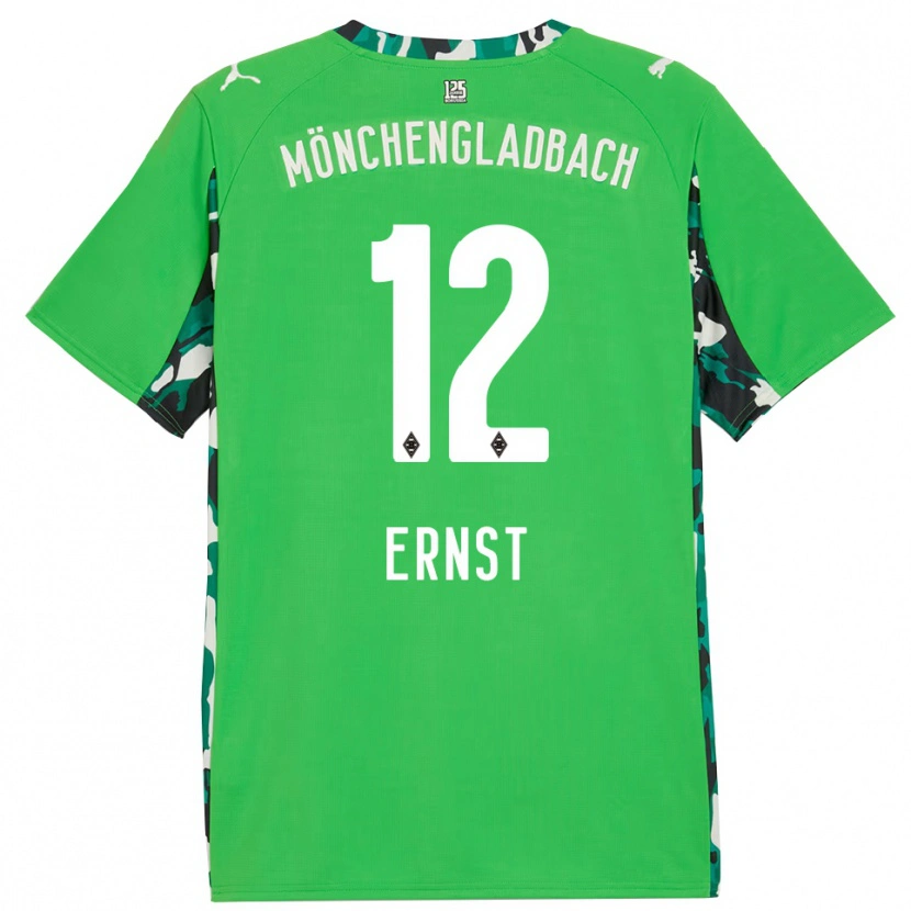 Danxen Hombre Camiseta Jesse Ernst #12 Verde Negro 2ª Equipación 2025/26 La Camisa México