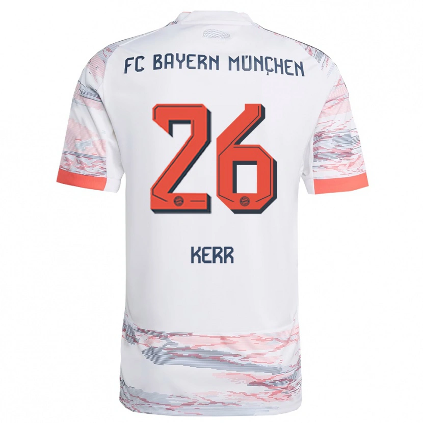 Danxen Hombre Camiseta Samantha Kerr #26 Blanco Gris 2ª Equipación 2025/26 La Camisa México