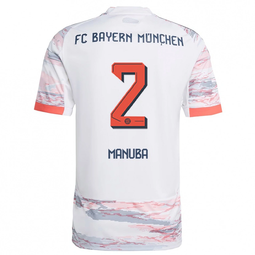 Danxen Hombre Camiseta Vincent Manuba #2 Blanco Gris 2ª Equipación 2025/26 La Camisa México