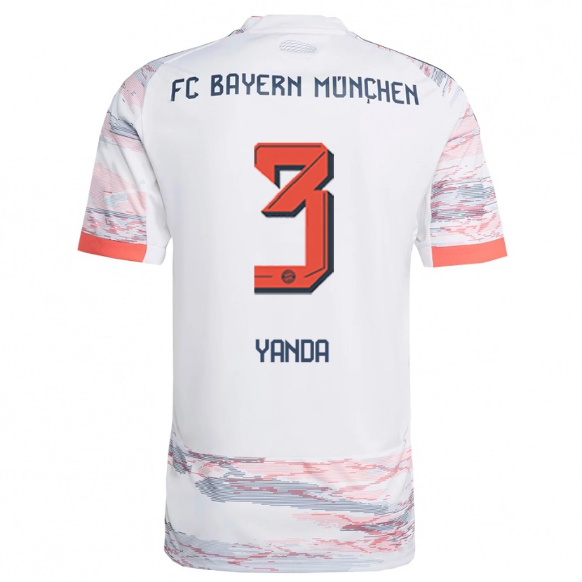 Danxen Hombre Camiseta Julien Yanda #3 Blanco Gris 2ª Equipación 2025/26 La Camisa México