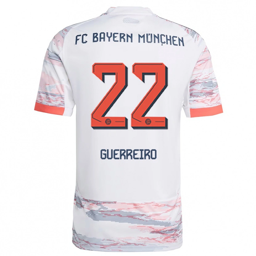 Danxen Hombre Camiseta Raphaël Guerreiro #22 Blanco Gris 2ª Equipación 2025/26 La Camisa México