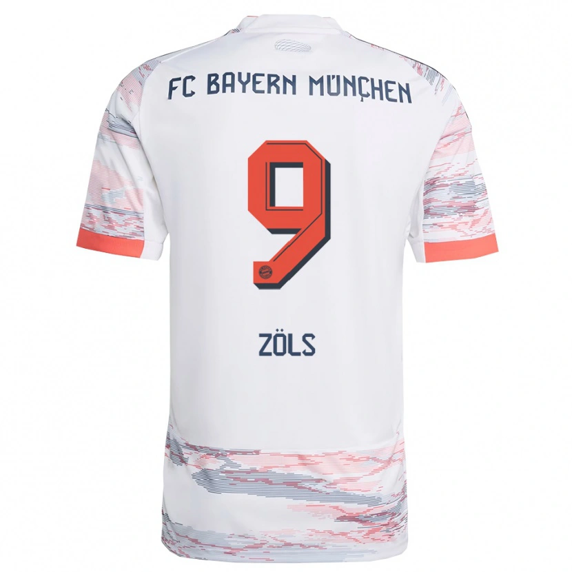 Danxen Hombre Camiseta Simon Zöls #9 Blanco Gris 2ª Equipación 2025/26 La Camisa México