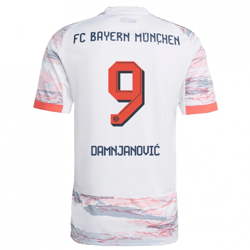 Danxen Hombre Camiseta Jovana Damnjanović #9 Blanco Gris 2ª Equipación 2025/26 La Camisa México
