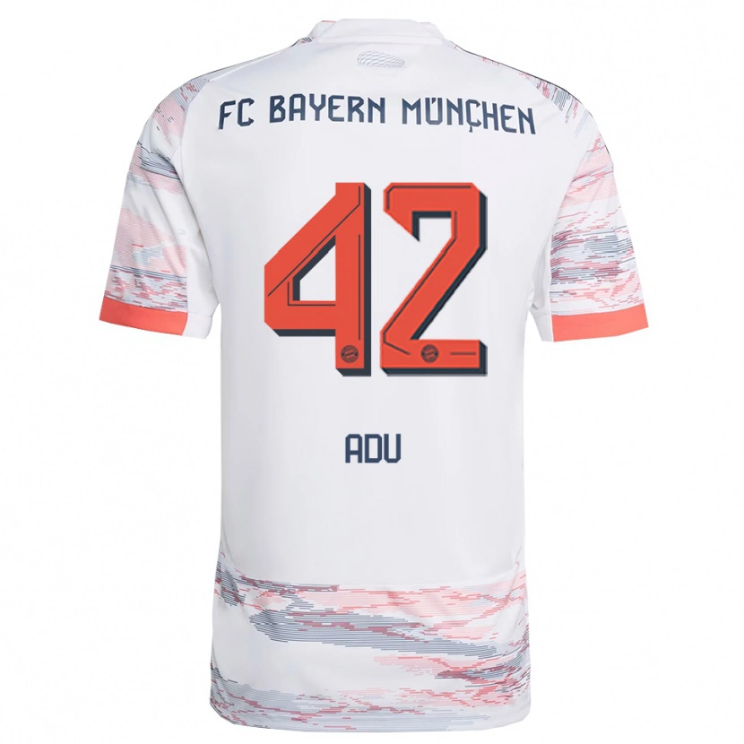 Danxen Hombre Camiseta Gibson Adu #42 Blanco Gris 2ª Equipación 2025/26 La Camisa México