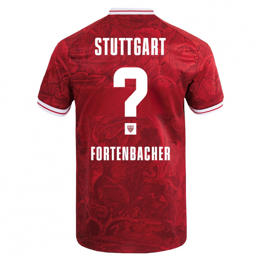 Danxen Hombre Camiseta Jannik Fortenbacher #0 Rojo Negro 2ª Equipación 2025/26 La Camisa México