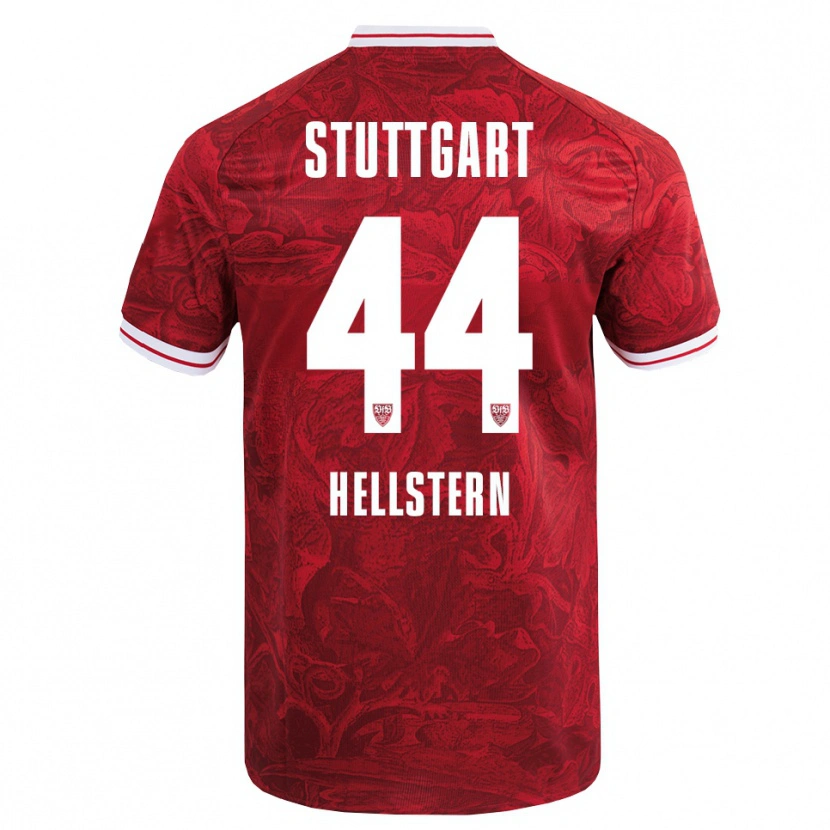 Danxen Hombre Camiseta Florian Hellstern #44 Rojo Negro 2ª Equipación 2025/26 La Camisa México