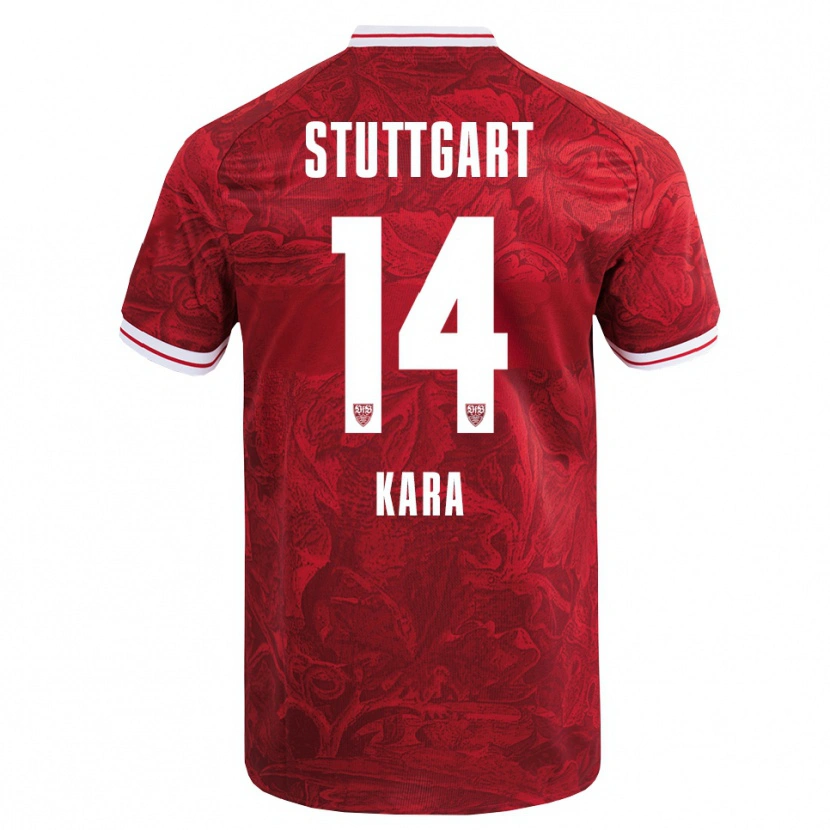 Danxen Hombre Camiseta Semih Kara #14 Rojo Negro 2ª Equipación 2025/26 La Camisa México