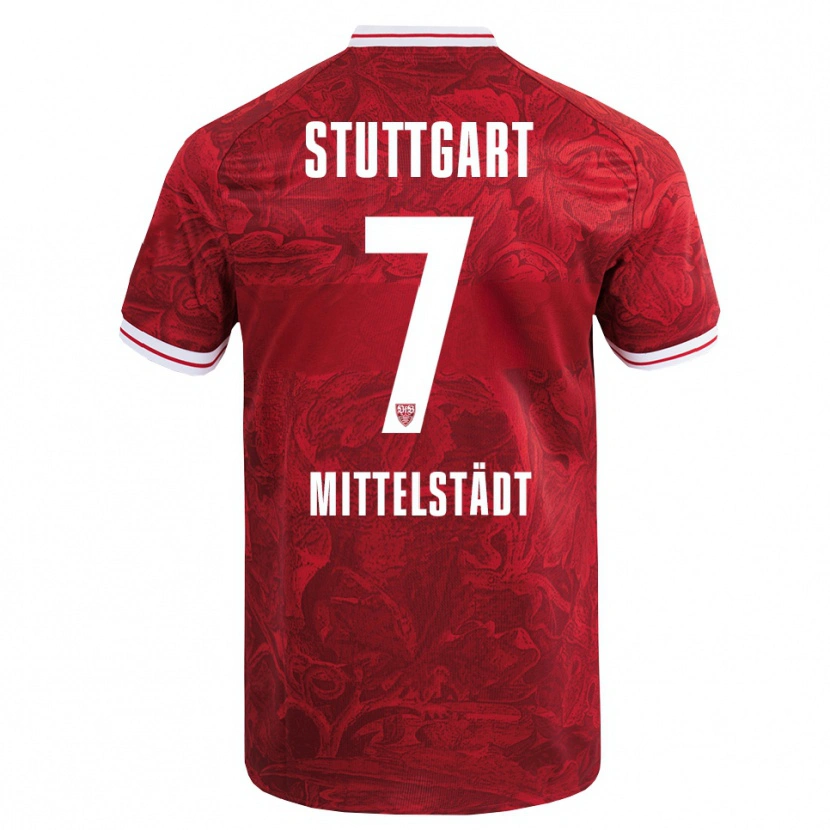 Danxen Hombre Camiseta Maximilian Mittelstädt #7 Rojo Negro 2ª Equipación 2025/26 La Camisa México