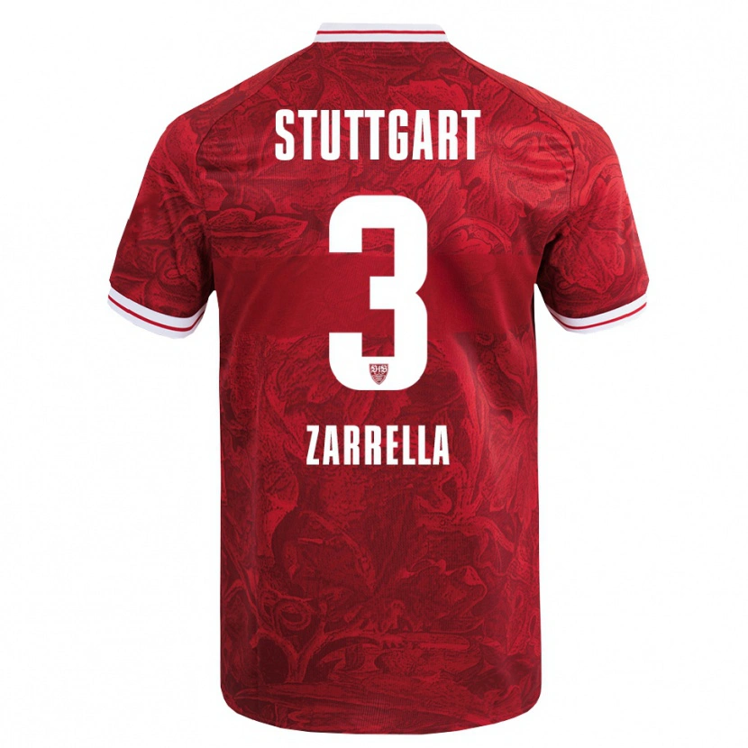 Danxen Hombre Camiseta Gabriel Zarrella #3 Rojo Negro 2ª Equipación 2025/26 La Camisa México