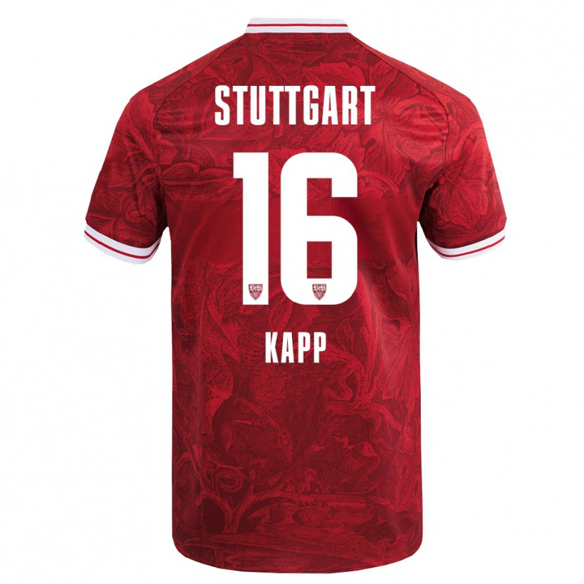 Danxen Hombre Camiseta Patrick Kapp #16 Rojo Negro 2ª Equipación 2025/26 La Camisa México