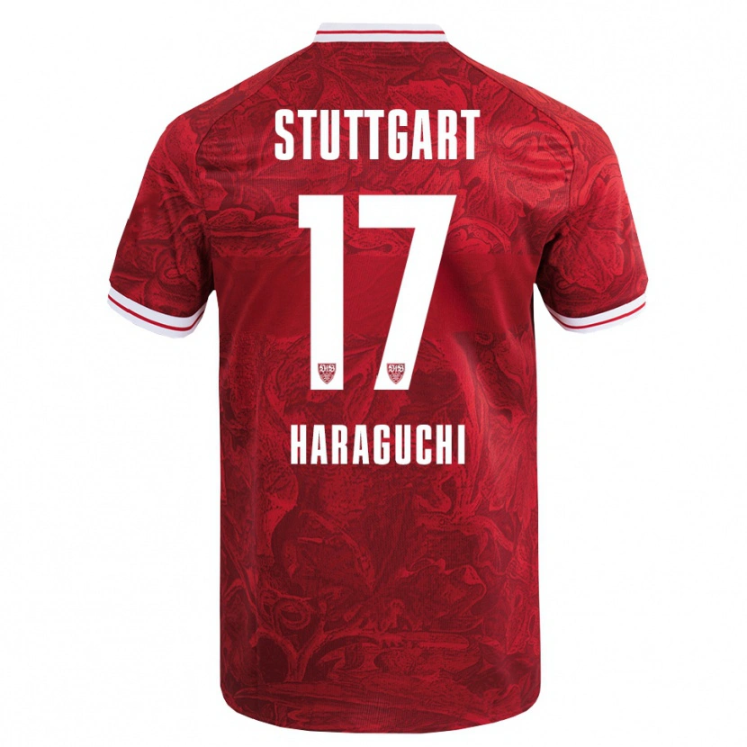 Danxen Hombre Camiseta Genki Haraguchi #17 Rojo Negro 2ª Equipación 2025/26 La Camisa México