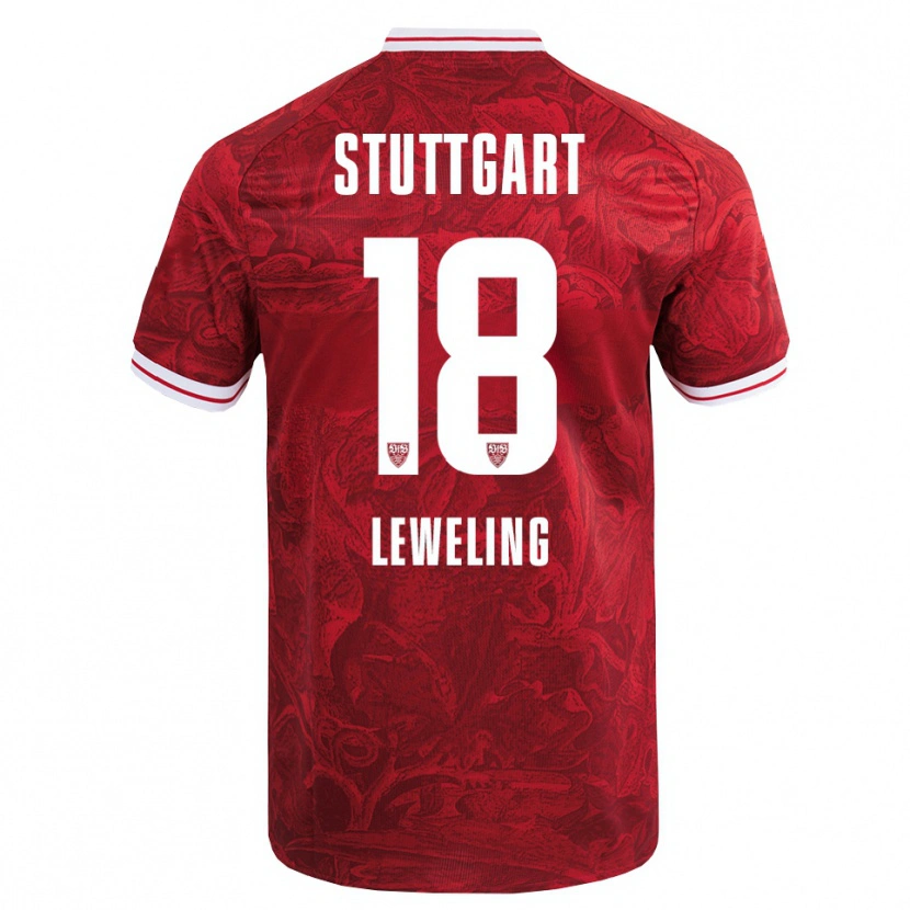 Danxen Hombre Camiseta Jamie Leweling #18 Rojo Negro 2ª Equipación 2025/26 La Camisa México
