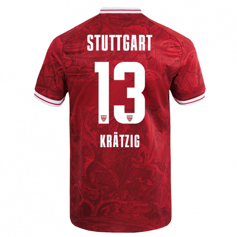 Danxen Hombre Camiseta Frans Krätzig #13 Rojo Negro 2ª Equipación 2025/26 La Camisa México