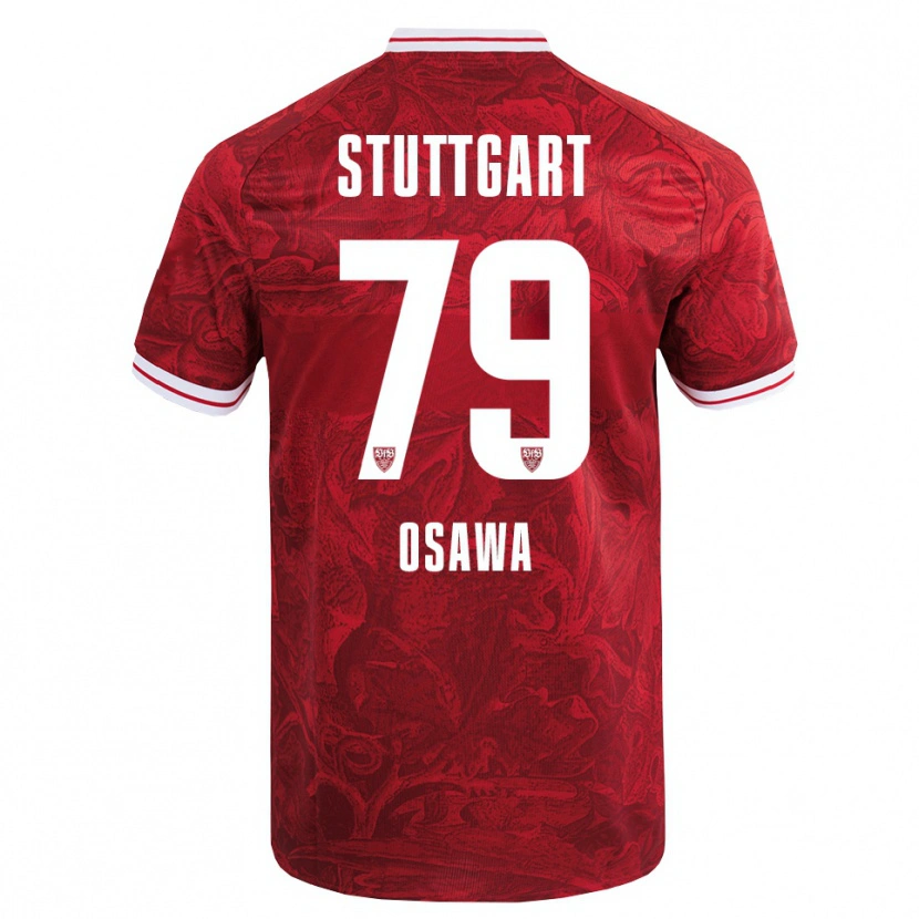 Danxen Hombre Camiseta Haruka Ōsawa #79 Rojo Negro 2ª Equipación 2025/26 La Camisa México
