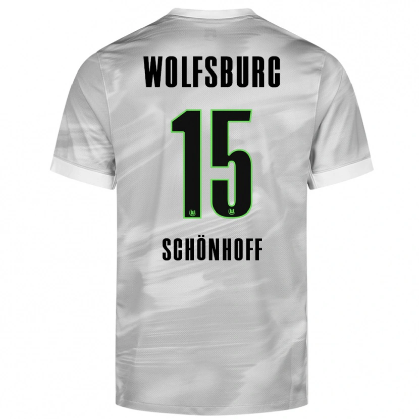 Danxen Hombre Camiseta Henry Schönhoff #15 Gris Blanco 2ª Equipación 2025/26 La Camisa México