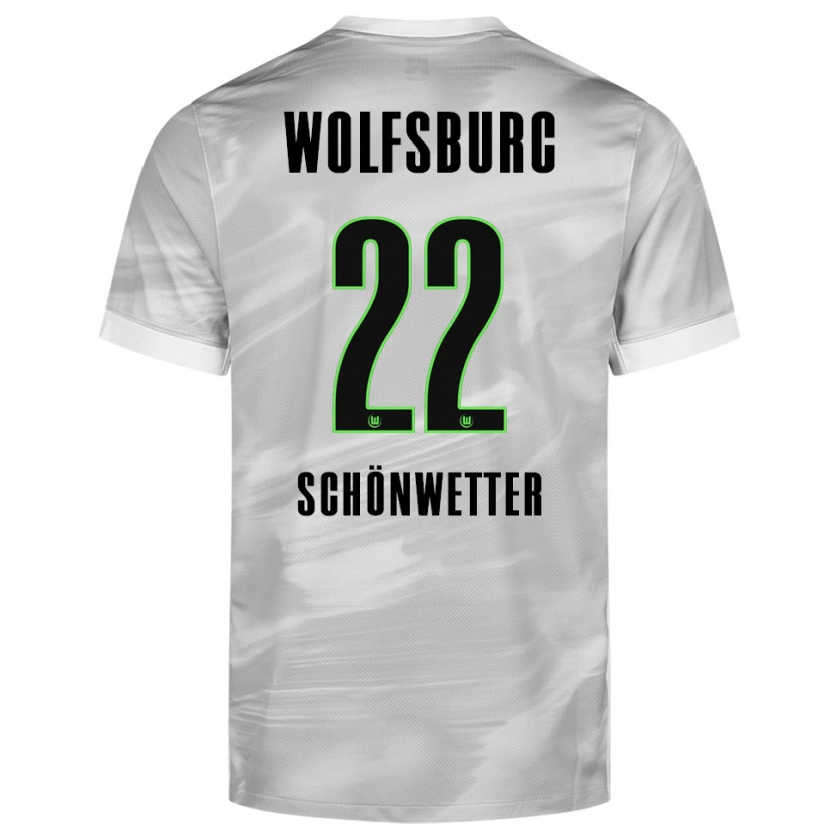 Danxen Hombre Camiseta Christina Schönwetter #22 Gris Blanco 2ª Equipación 2025/26 La Camisa México