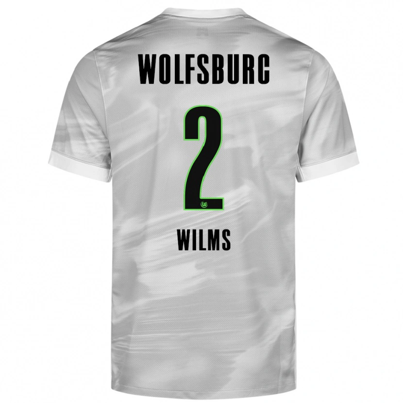 Danxen Hombre Camiseta Lynn Wilms #2 Gris Blanco 2ª Equipación 2025/26 La Camisa México