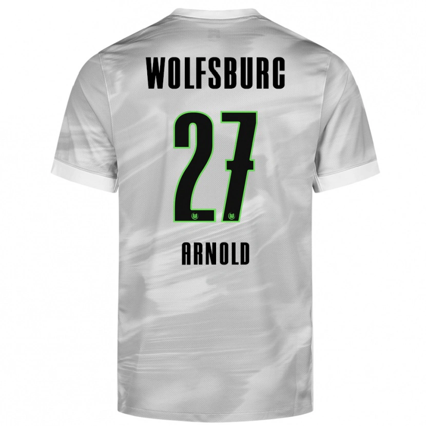 Danxen Hombre Camiseta Maximilian Arnold #27 Gris Blanco 2ª Equipación 2025/26 La Camisa México