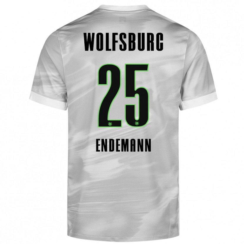 Danxen Hombre Camiseta Vivien Endemann #25 Gris Blanco 2ª Equipación 2025/26 La Camisa México