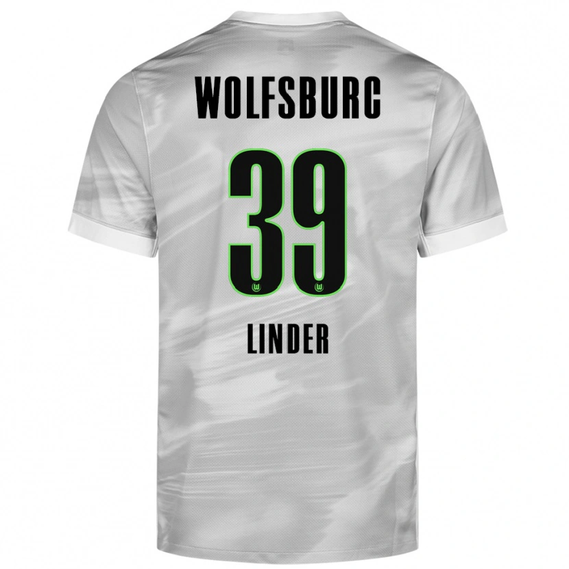 Danxen Hombre Camiseta Sarai Linder #39 Gris Blanco 2ª Equipación 2025/26 La Camisa México