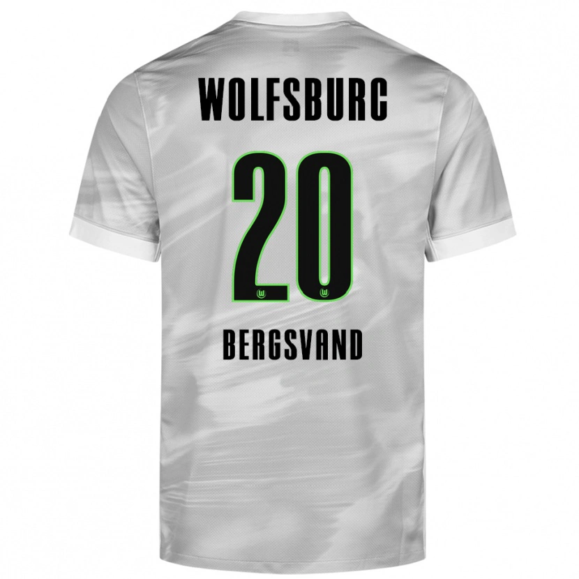 Danxen Hombre Camiseta Guro Bergsvand #20 Gris Blanco 2ª Equipación 2025/26 La Camisa México