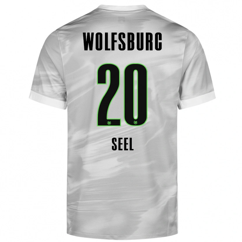 Danxen Hombre Camiseta William Seel #20 Gris Blanco 2ª Equipación 2025/26 La Camisa México