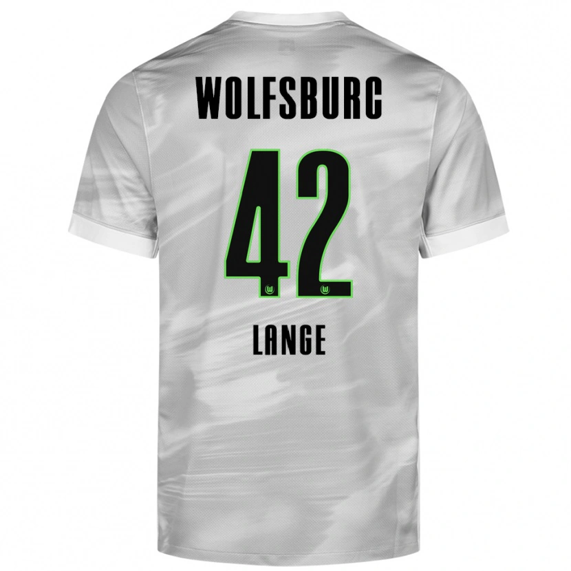 Danxen Hombre Camiseta Felix Lange #42 Gris Blanco 2ª Equipación 2025/26 La Camisa México