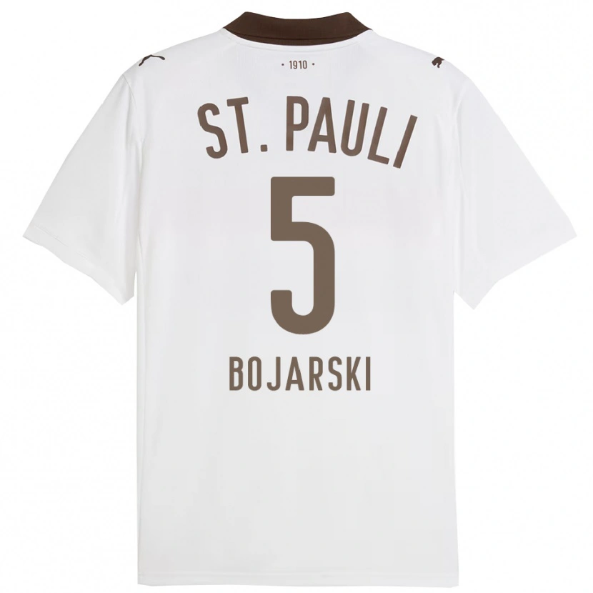 Danxen Hombre Camiseta Tetje Bojarski #5 Blanco Rojo 2ª Equipación 2025/26 La Camisa México