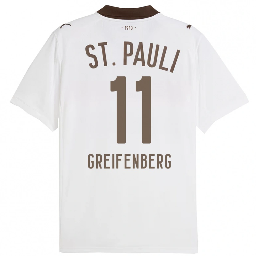 Danxen Hombre Camiseta Ann-Sophie Greifenberg #11 Blanco Rojo 2ª Equipación 2025/26 La Camisa México