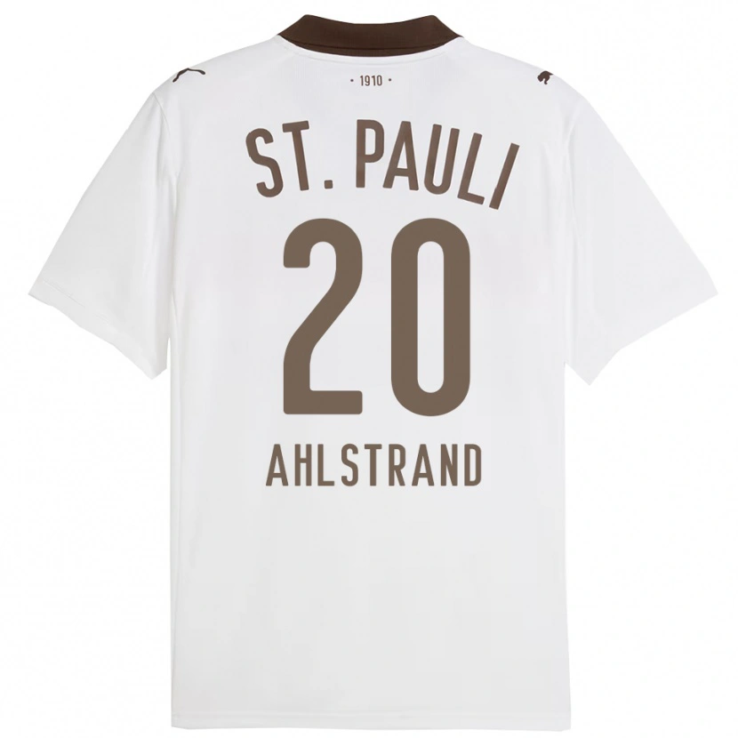 Danxen Hombre Camiseta Erik Ahlstrand #20 Blanco Rojo 2ª Equipación 2025/26 La Camisa México