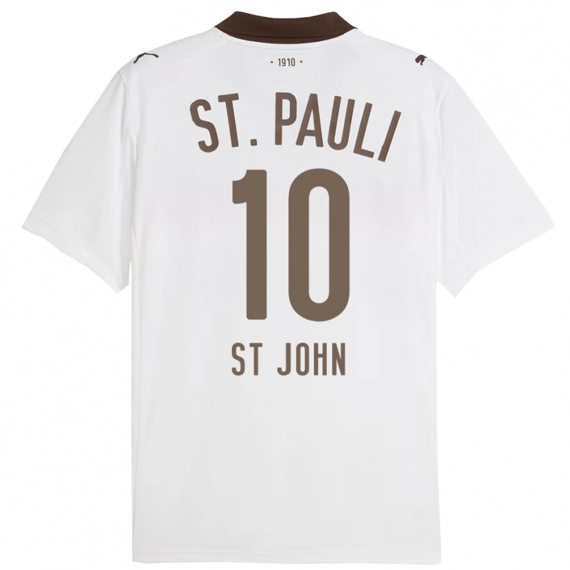 Danxen Hombre Camiseta Rawley St. John #10 Blanco Rojo 2ª Equipación 2025/26 La Camisa México