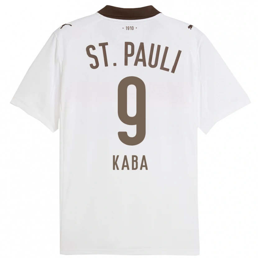 Danxen Hombre Camiseta Wissou Kaba #9 Blanco Rojo 2ª Equipación 2025/26 La Camisa México