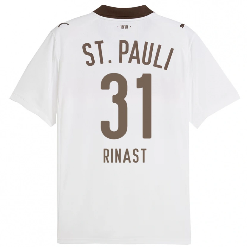 Danxen Hombre Camiseta Rachel Rinast #31 Blanco Rojo 2ª Equipación 2025/26 La Camisa México