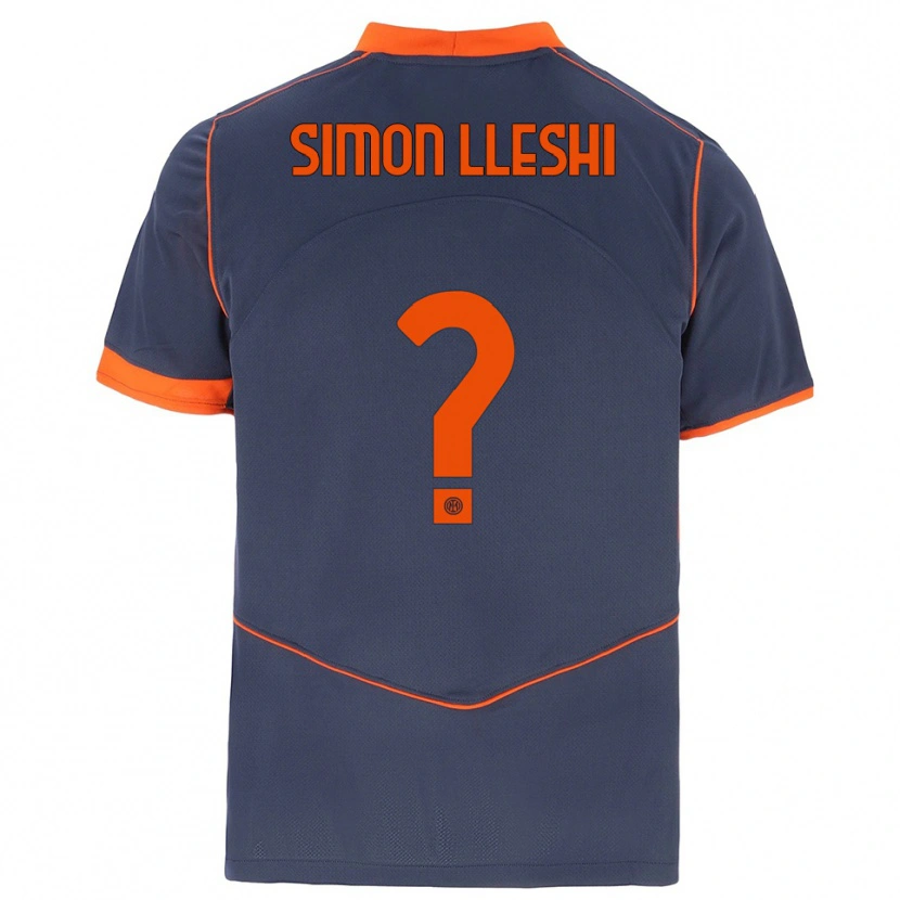 Danxen Hombre Camiseta Simon Lleshi #0 Gris Naranja Equipación Tercera 2025/26 La Camisa México