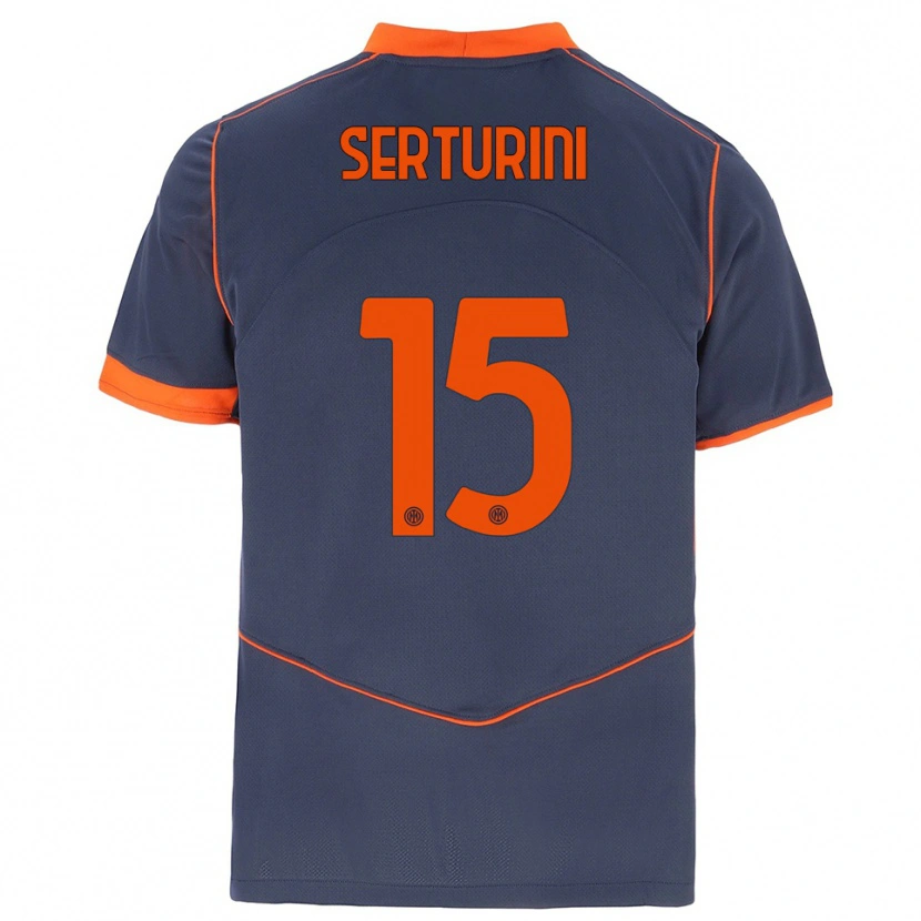 Danxen Hombre Camiseta Annamaria Serturini #15 Gris Naranja Equipación Tercera 2025/26 La Camisa México