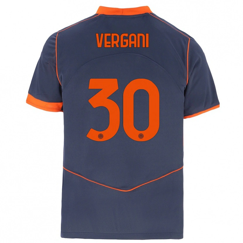 Danxen Hombre Camiseta Bianca Vergani #30 Gris Naranja Equipación Tercera 2025/26 La Camisa México