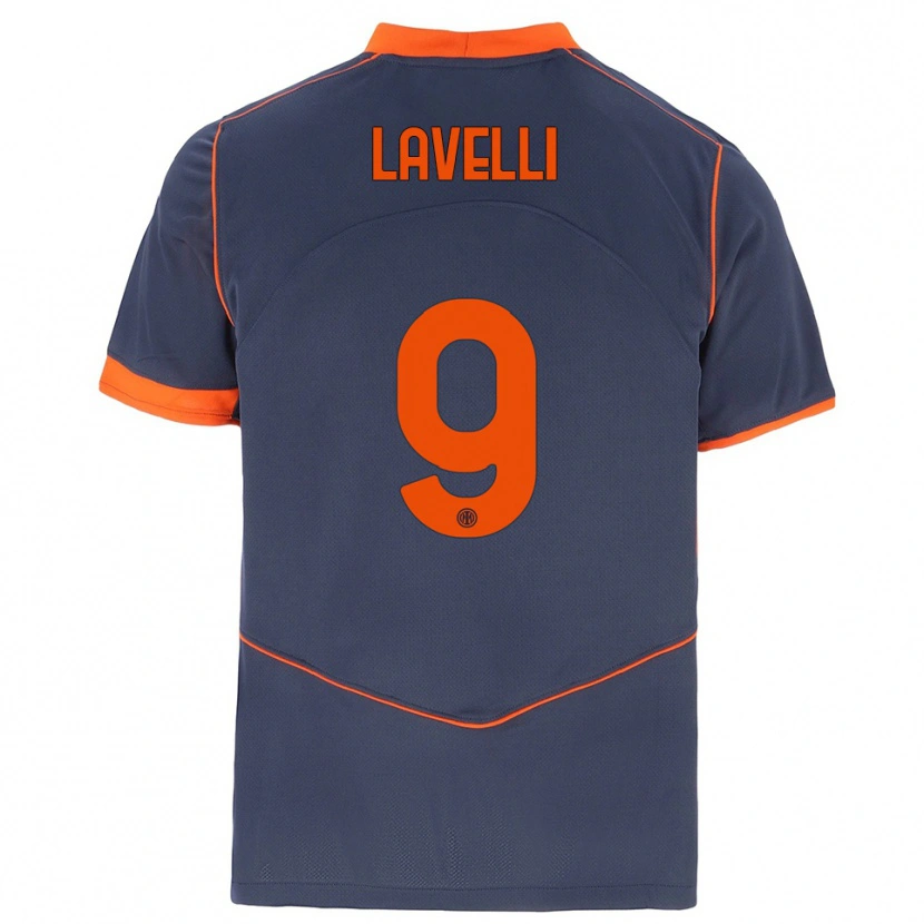 Danxen Hombre Camiseta Matteo Lavelli #9 Gris Naranja Equipación Tercera 2025/26 La Camisa México