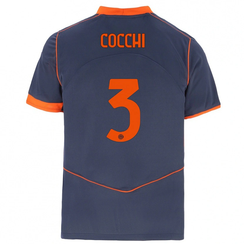 Danxen Hombre Camiseta Matteo Cocchi #3 Gris Naranja Equipación Tercera 2025/26 La Camisa México