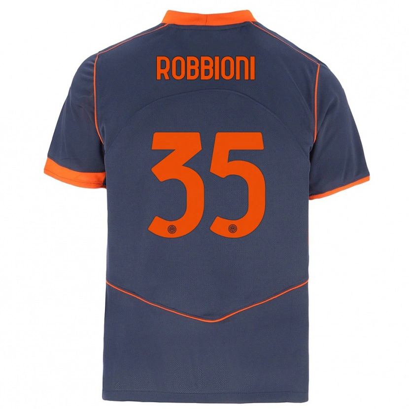 Danxen Hombre Camiseta Matilde Robbioni #35 Gris Naranja Equipación Tercera 2025/26 La Camisa México